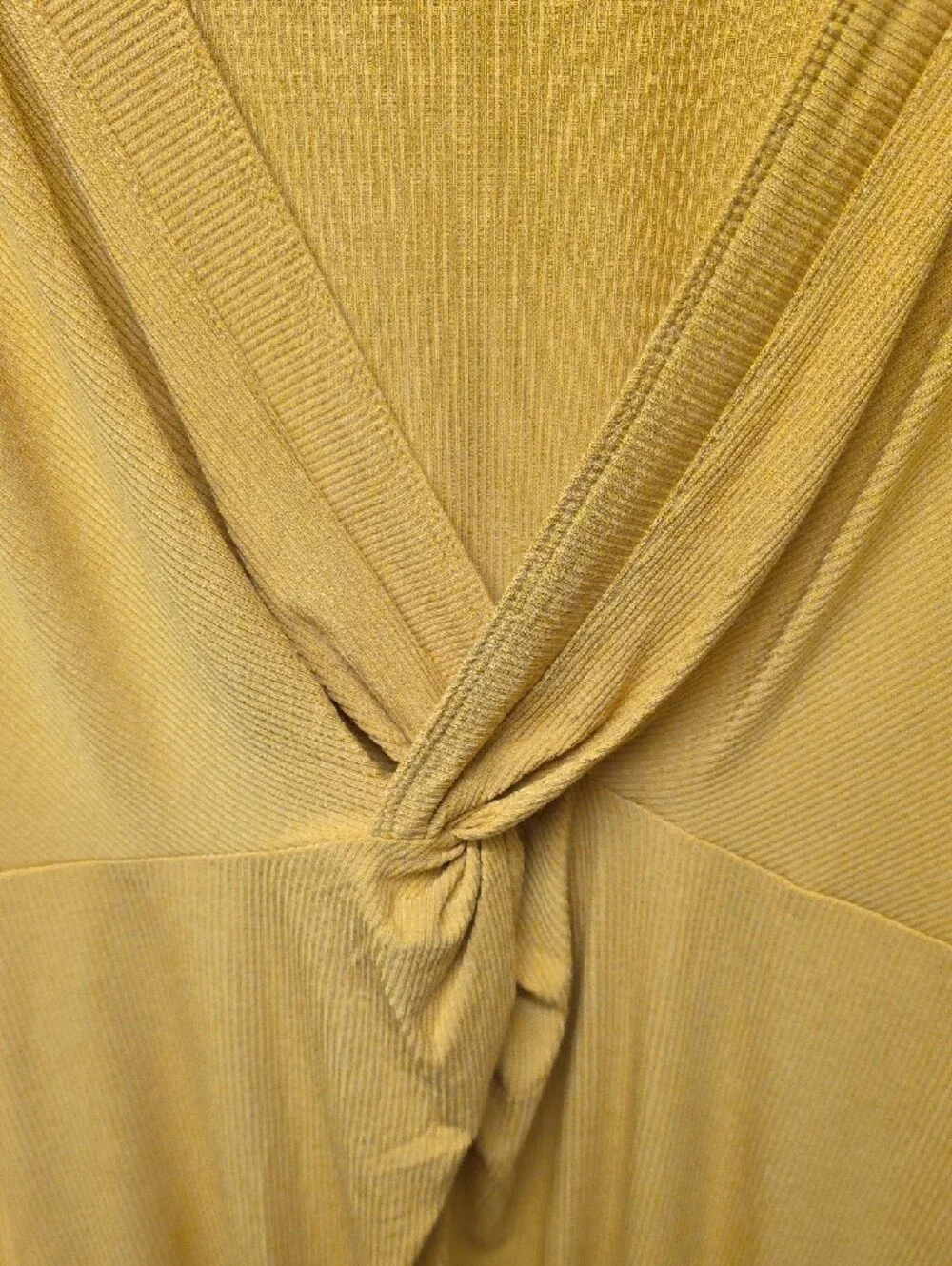 Free People Shimmy Shake Ribbed Open Back Oversized Tunic Top Gold  Size XS